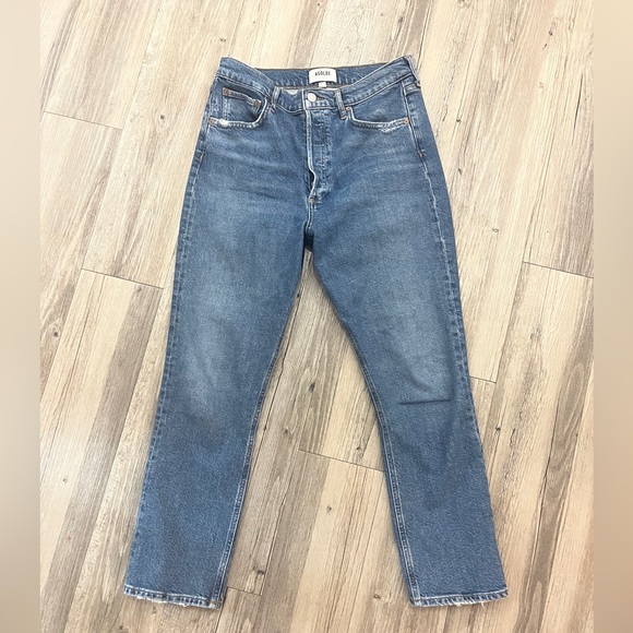 AGOLDIE Riley Crop High Rise Straight in Silence - Picture 3 of 6